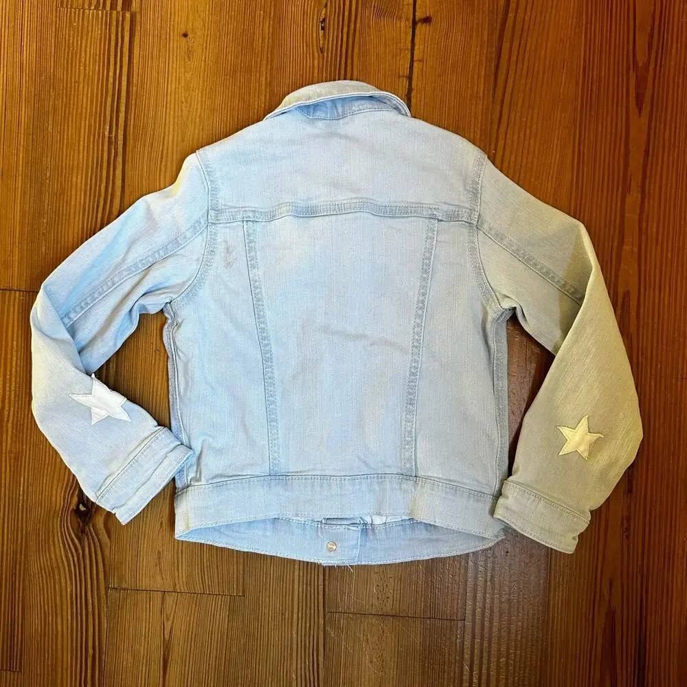 Wonder Nation light blue star‎ applique jean jacket SIZE 4/5